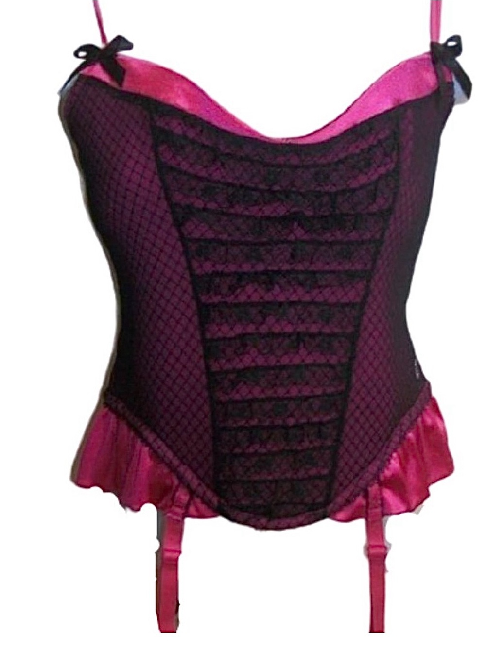 La Vie En Rose Satin and Lace Bustier